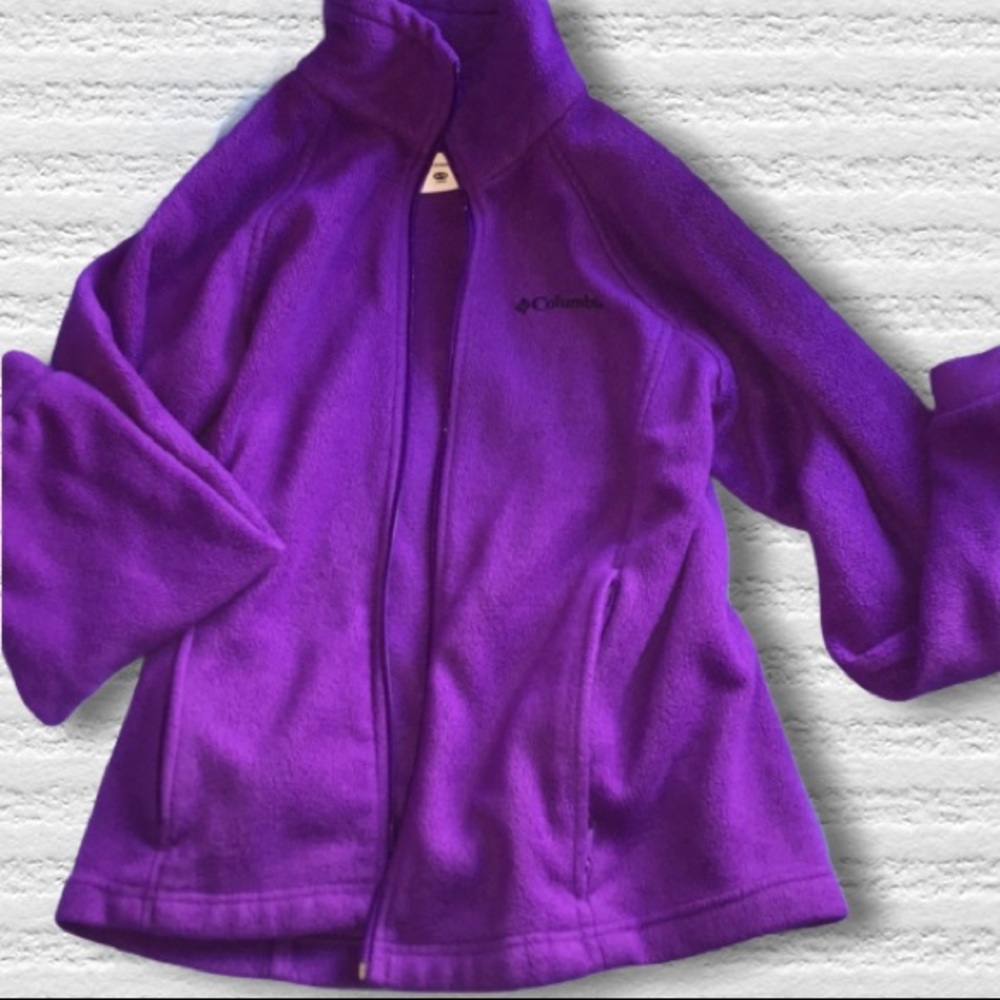 Columbia Youth Purple Full Zip Jacket Size 14/16